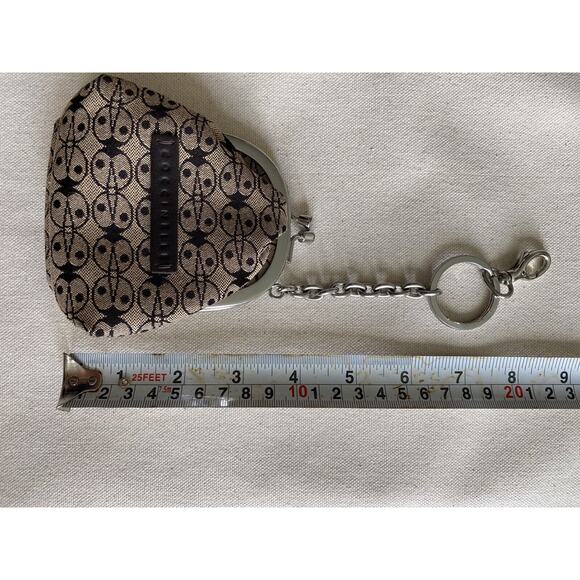 COCCINELLE Italy Luxury Elegant Coin Purse Holder with keychain - Picture 7 of 11